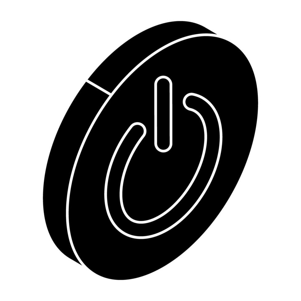 An icon design of shutdown vector