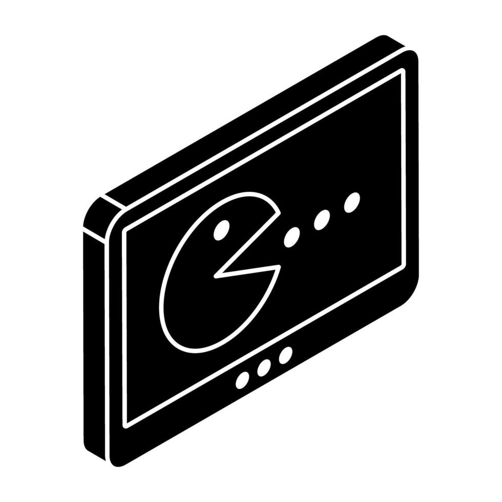 Creative design icon of bubble eating game vector
