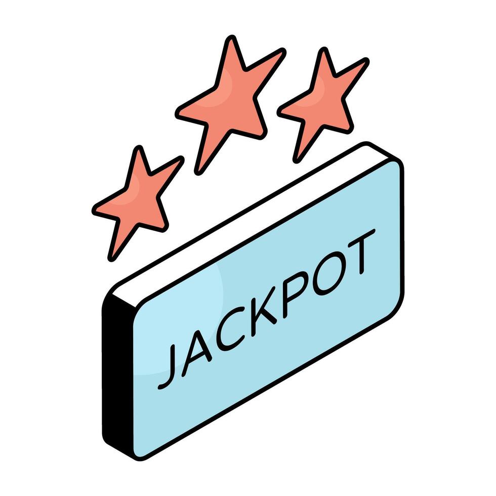 Modern design icon of jackpot board vector