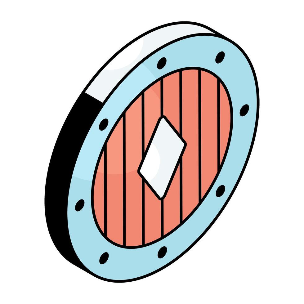 A colored design icon of casino token vector