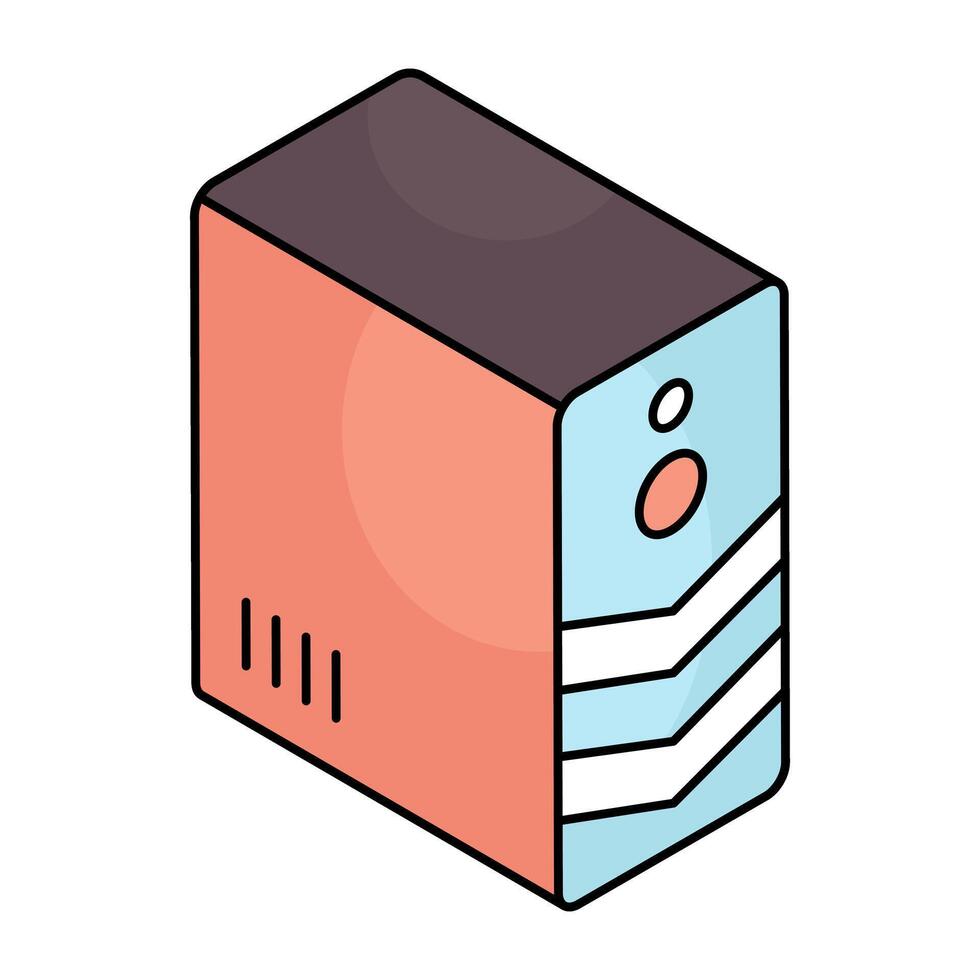 Modern design icon of cpu vector