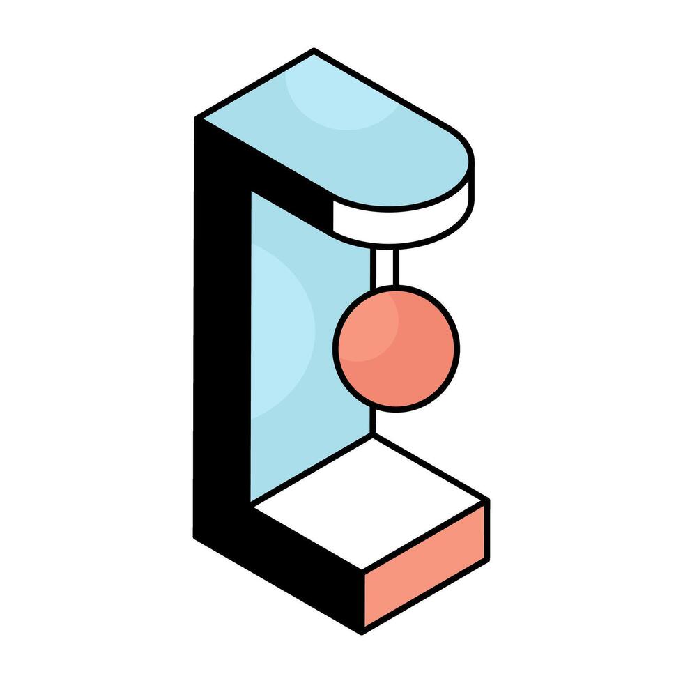 An icon design of arcade punching game vector