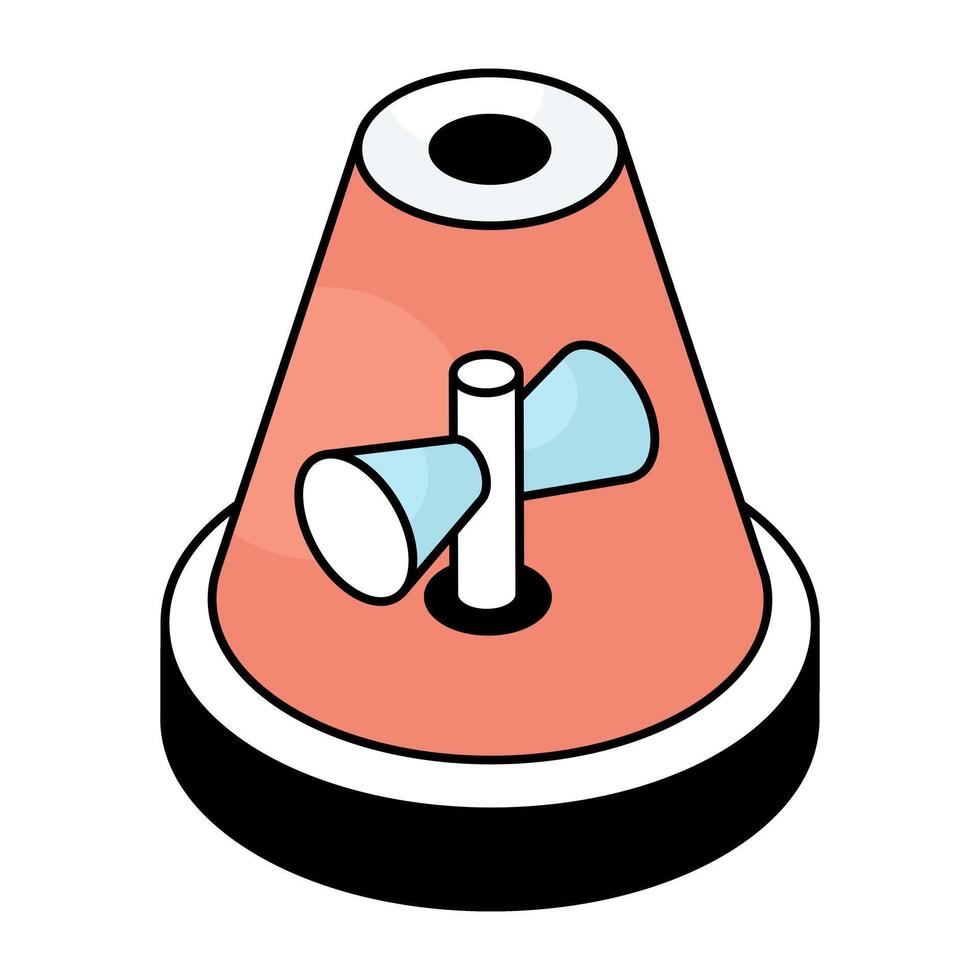 Revolving red light icon, vectors design of siren