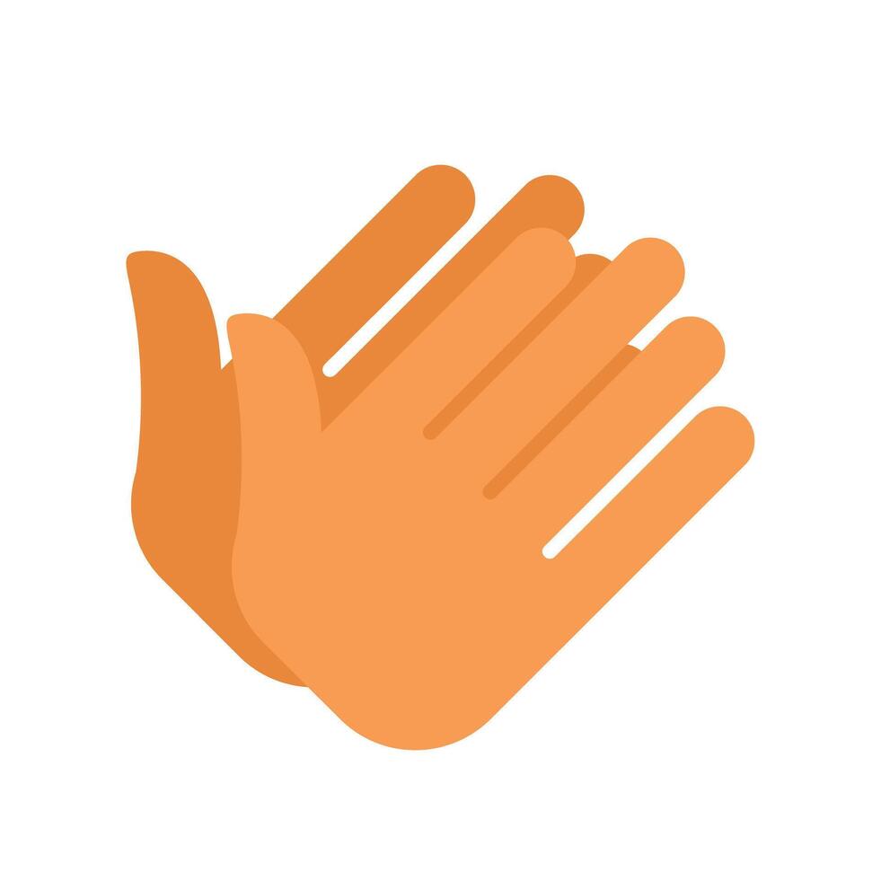 Two hands clapping making applause sound vector