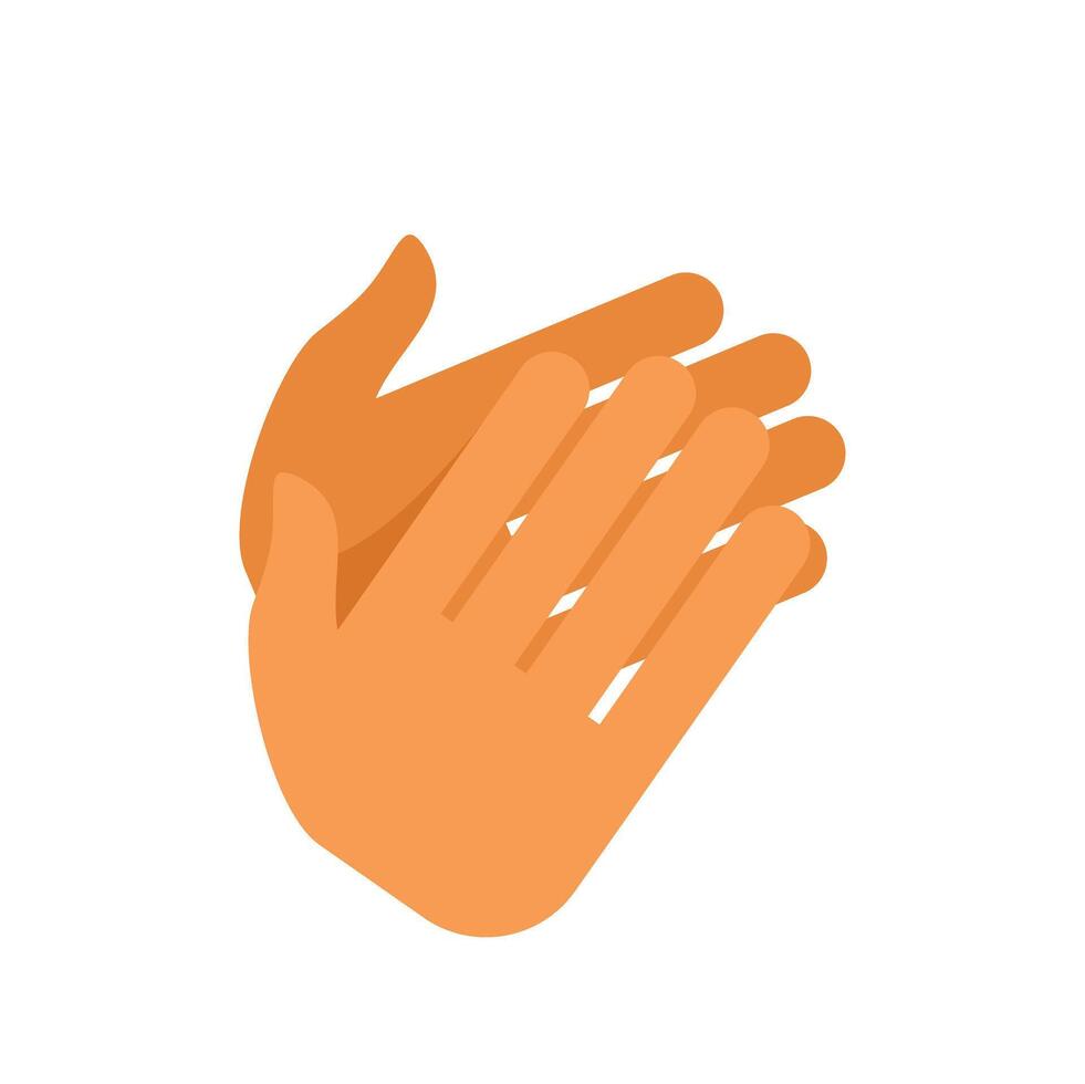 Two hands clapping showing applause vector