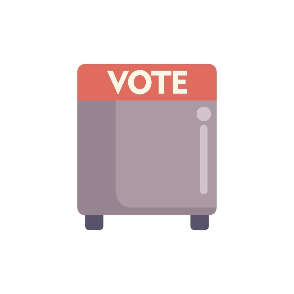 Ballot box sitting on the floor with vote sign on top vector