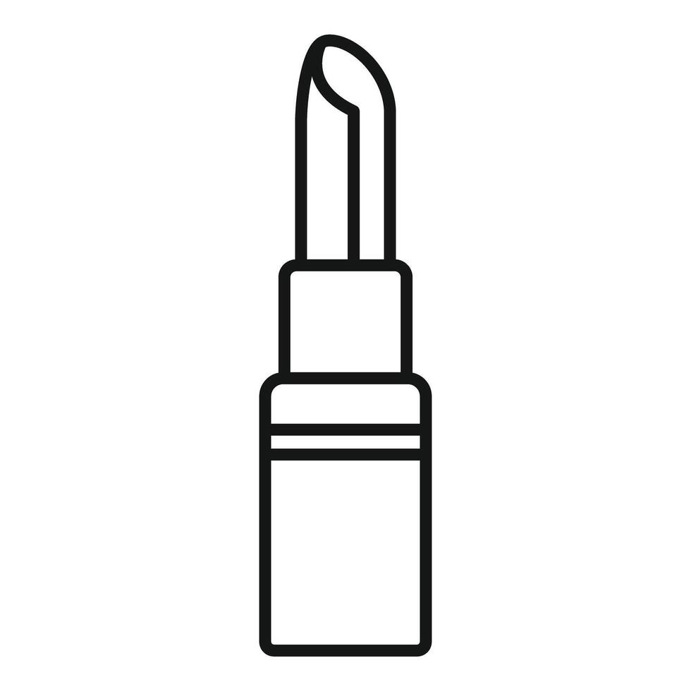 Lipstick icon representing putting on makeup vector