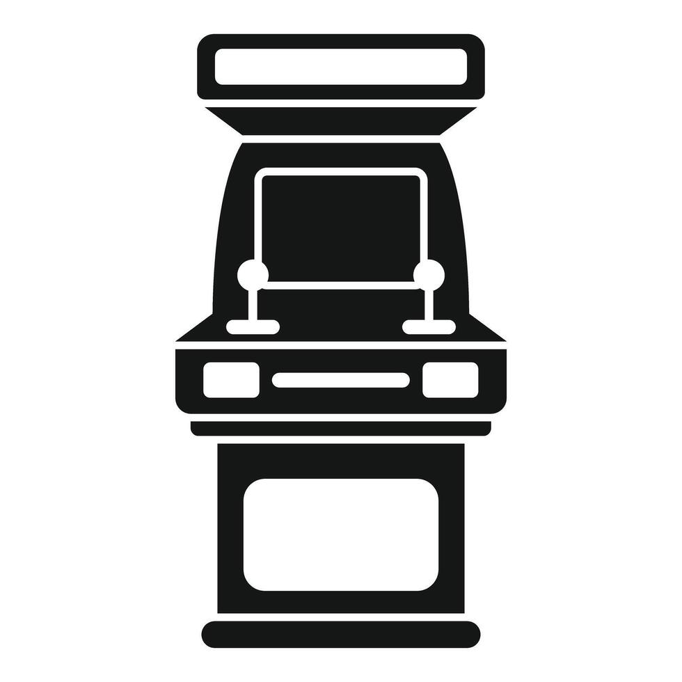 Retro arcade game machine with joysticks for two players icon vector