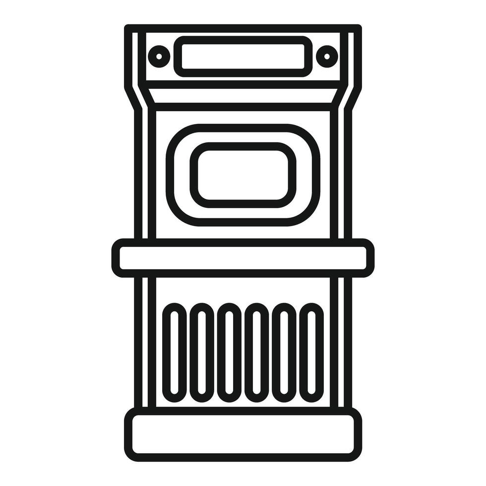 Old gas station pump displaying its fuel dispenser system vector