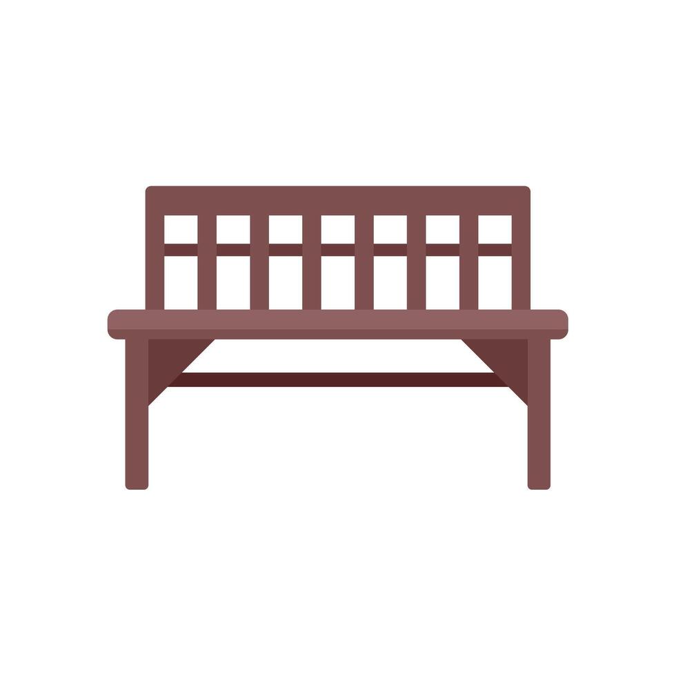 Wooden bench offering a place to rest in the park vector