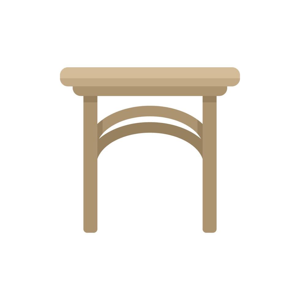 Minimalist wooden table showing minimalist lifestyle design vector