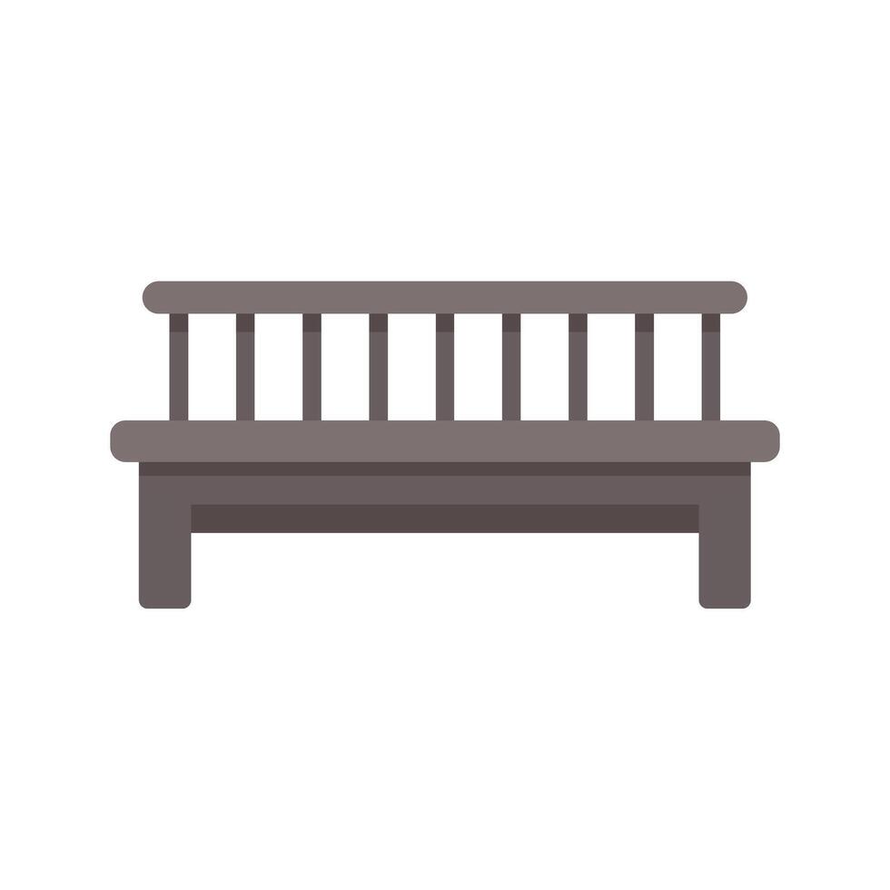 Wooden bench presenting empty seat illustration vector