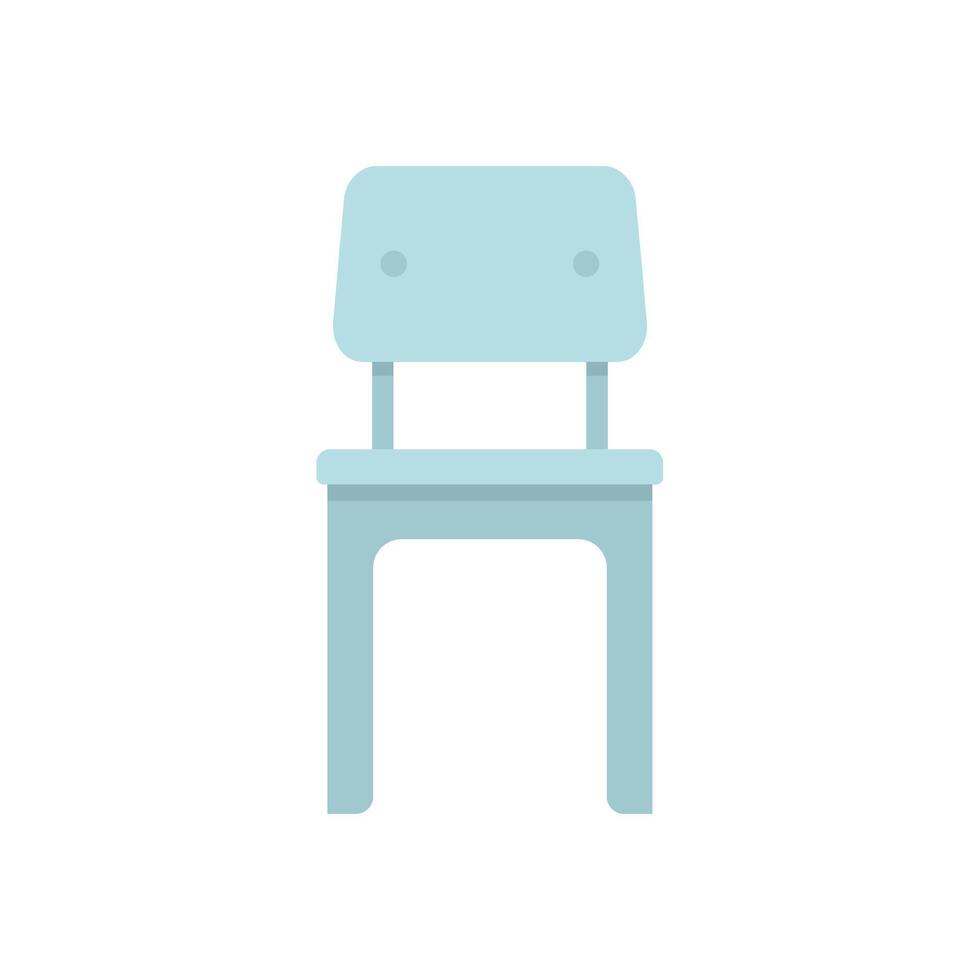 Plastic chair standing on white background minimalist design vector
