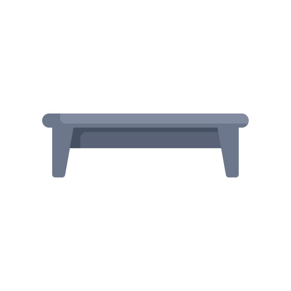 Simple wooden bench showing minimalist design style vector