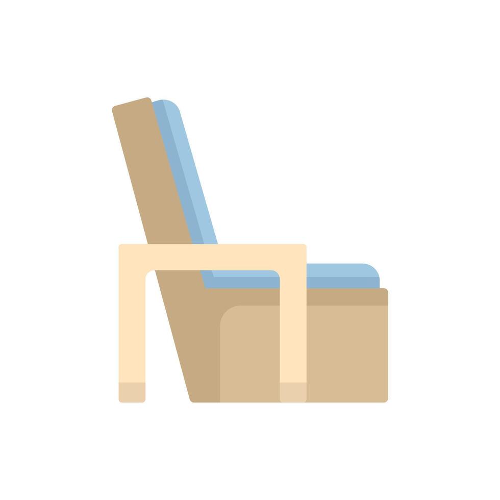Comfortable modern armchair with upholstery and wooden frame for living room furniture design vector