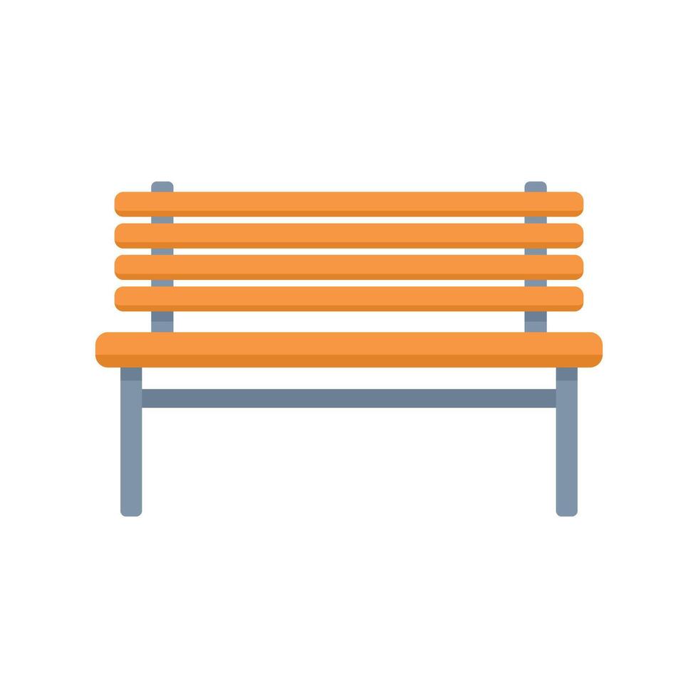 Wooden bench standing on a white background vector