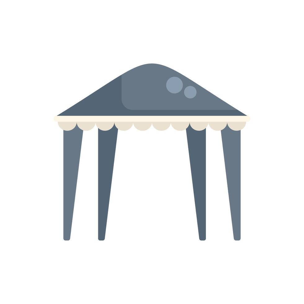 Blue event tent providing shelter from sun vector
