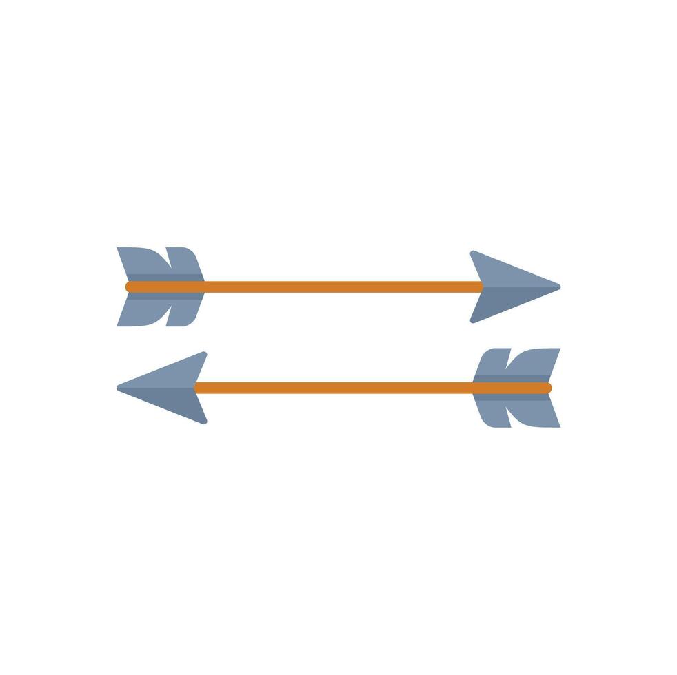 Two arrows pointing in opposite directions on white background vector