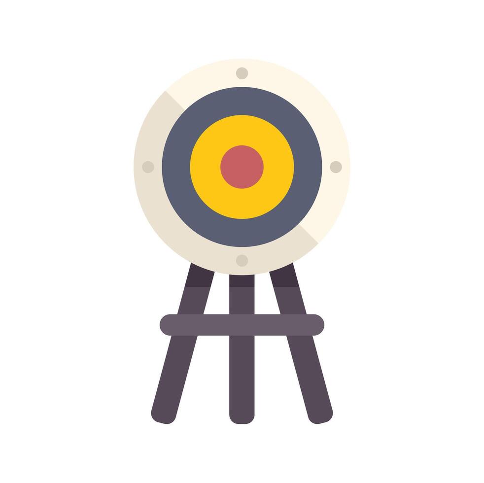 Target standing on tripod over white background vector