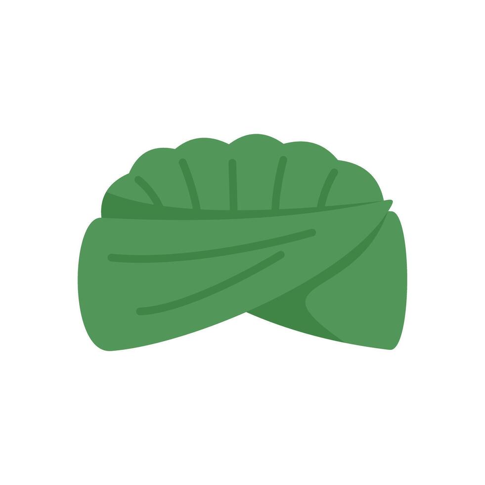 Green indian turban representing indian culture and identity vector
