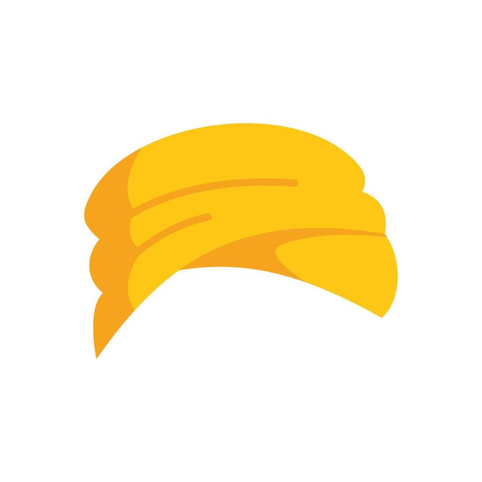 Yellow indian turban representing indian culture isolated on white background vector