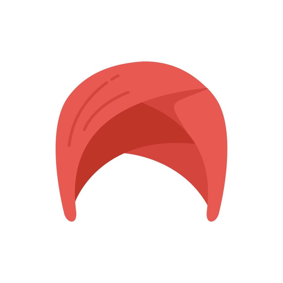Red indian turban representing indian culture and tradition vector