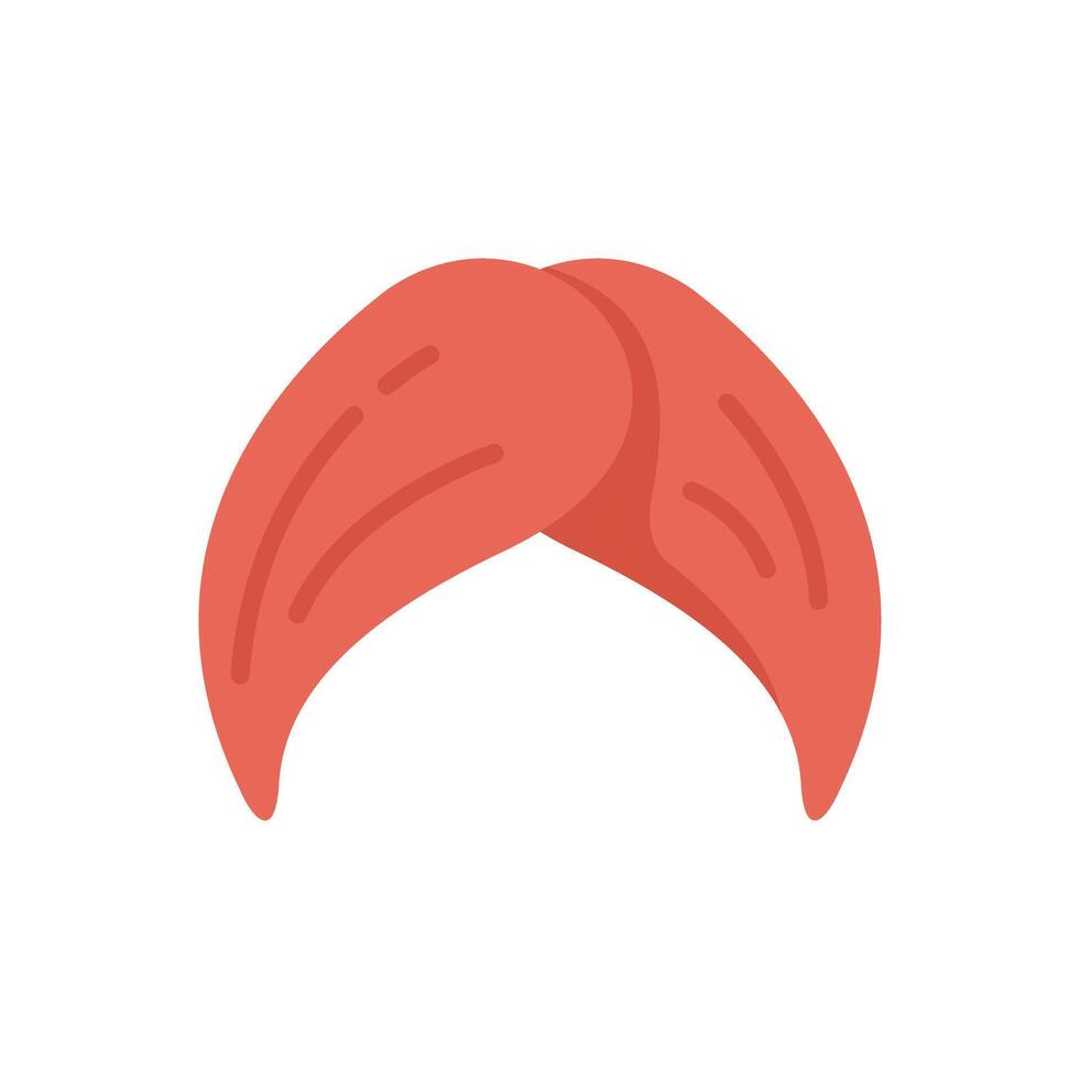 Red turban representing sikh culture and identity vector
