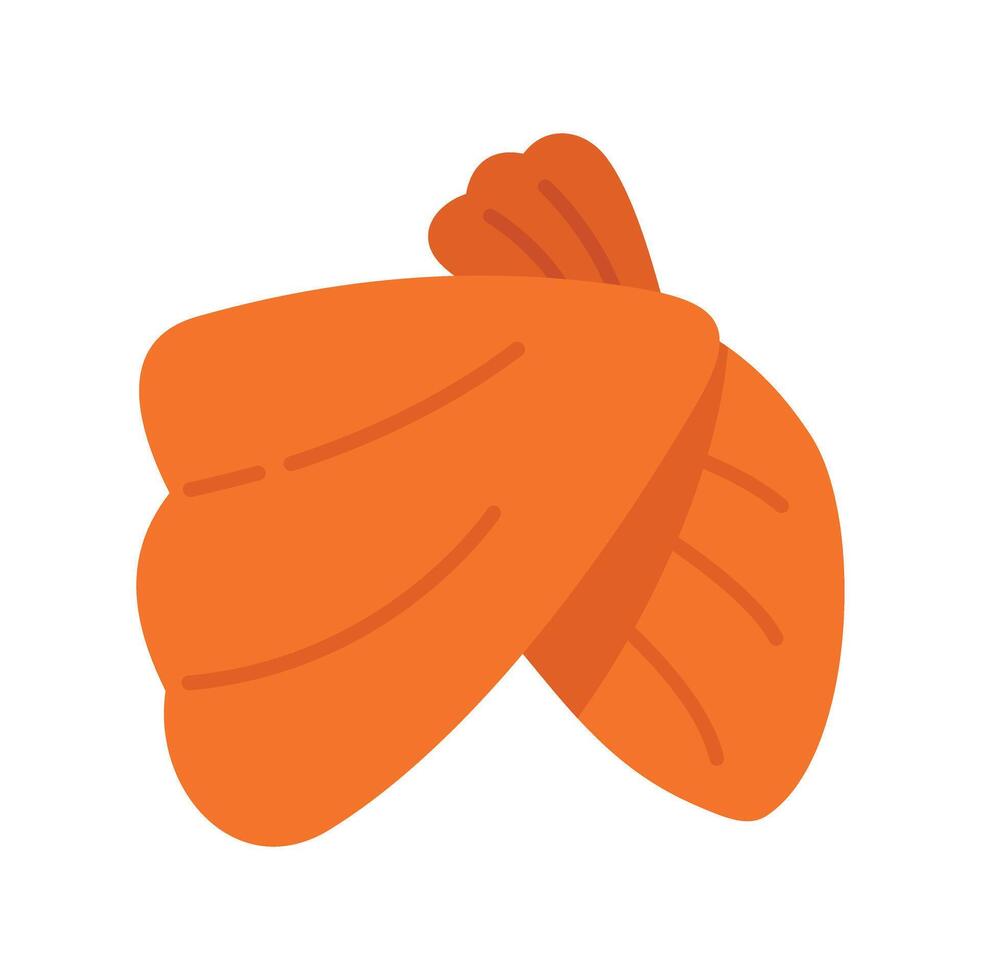 Orange turban representing sikh culture and identity vector