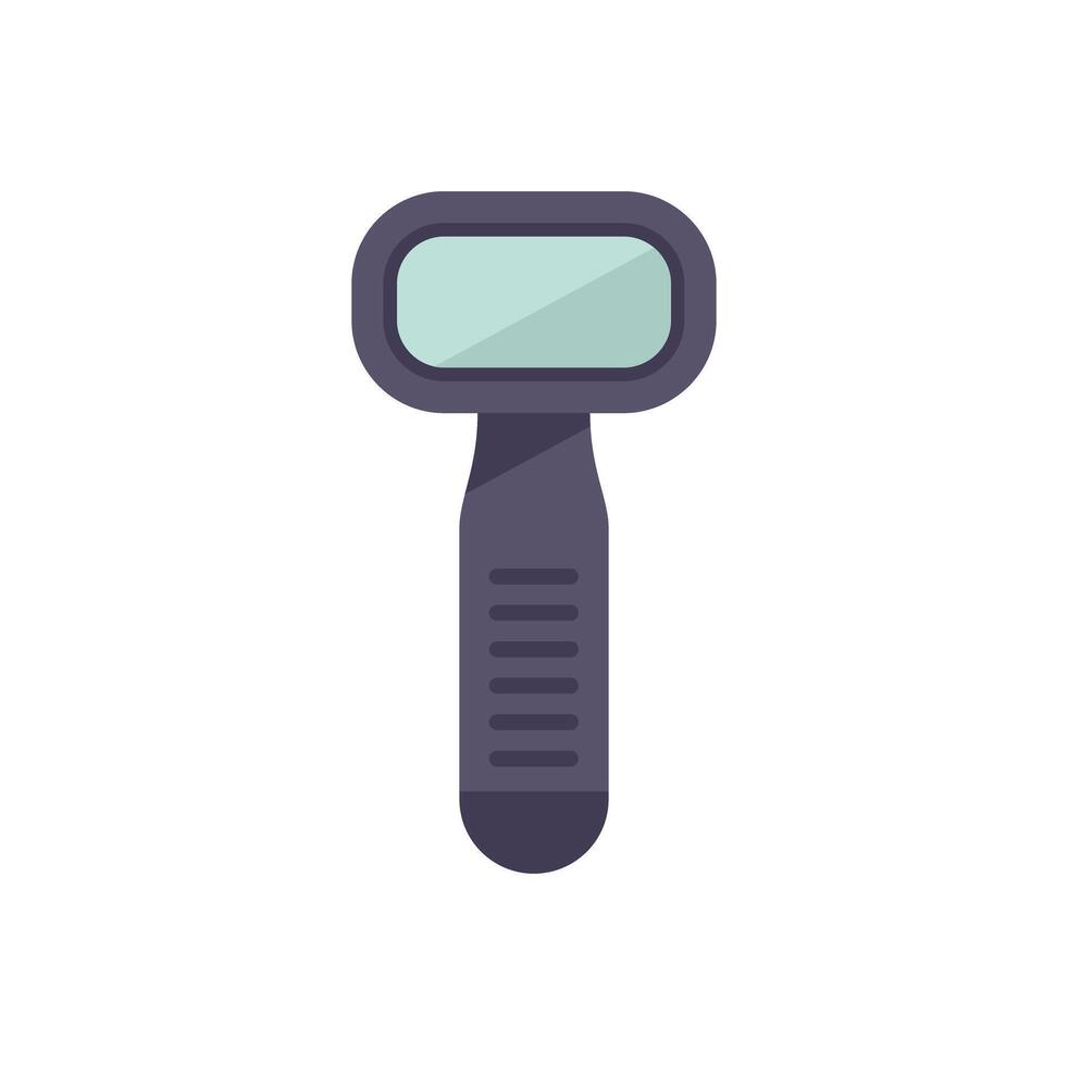 Handheld scanner showing blank screen for product detection vector