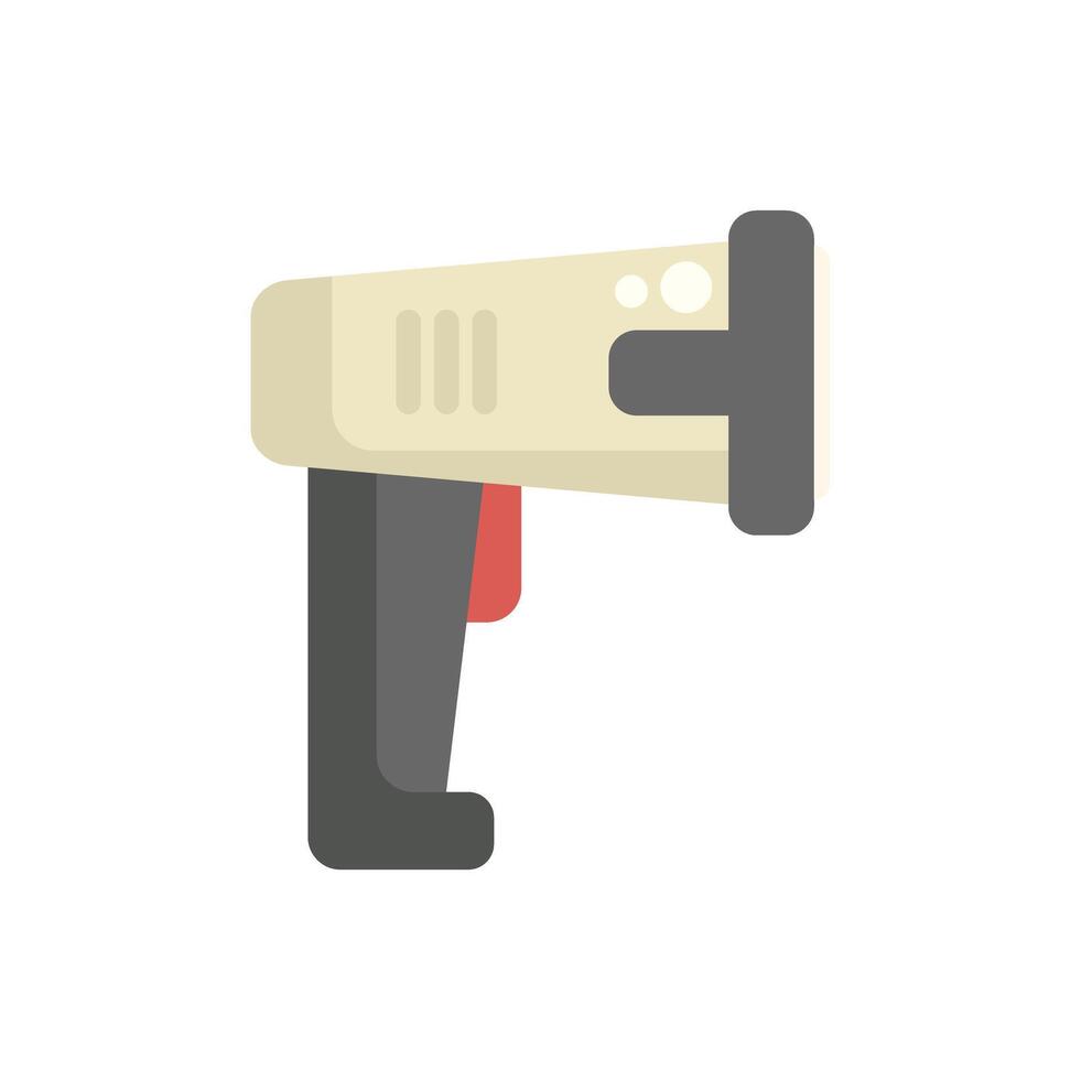 Handheld barcode scanner scanning bar code icon vector