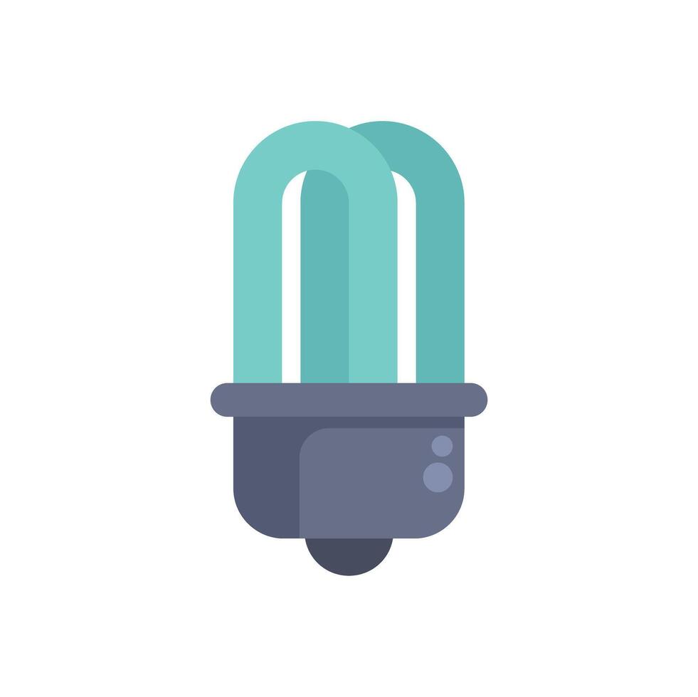 Modern energy saving fluorescent light bulb providing light vector