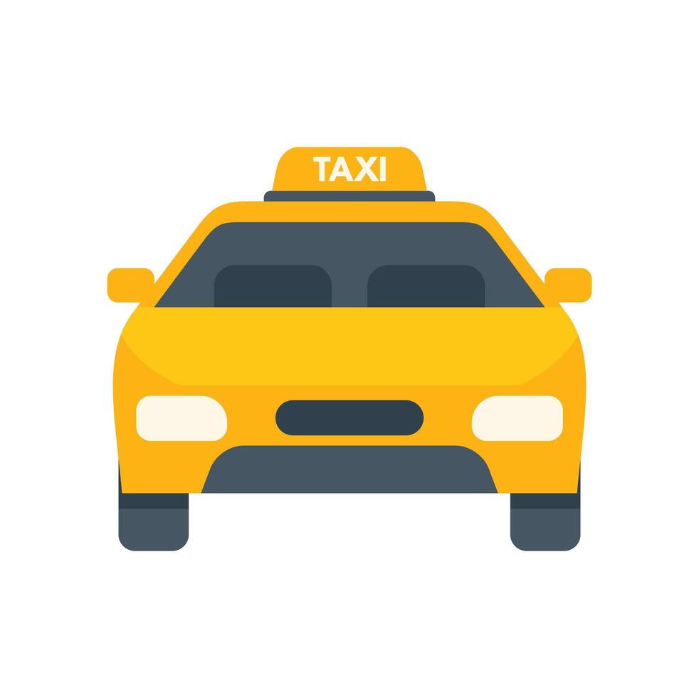 Yellow taxi cab is waiting for the next ride vector