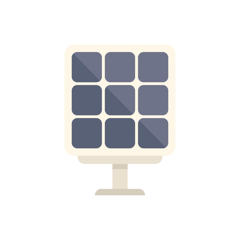 Solar panel generating renewable energy on white background vector