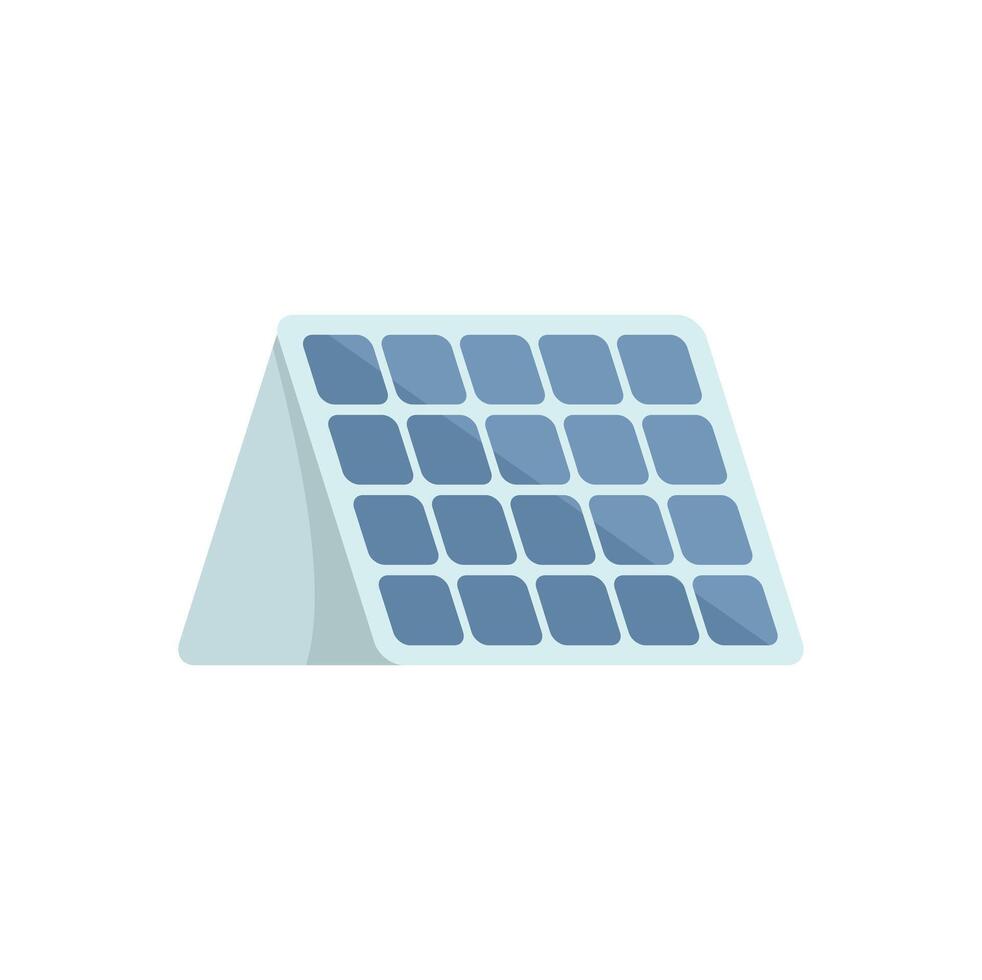 Triangular solar panel providing green energy for sustainable future vector
