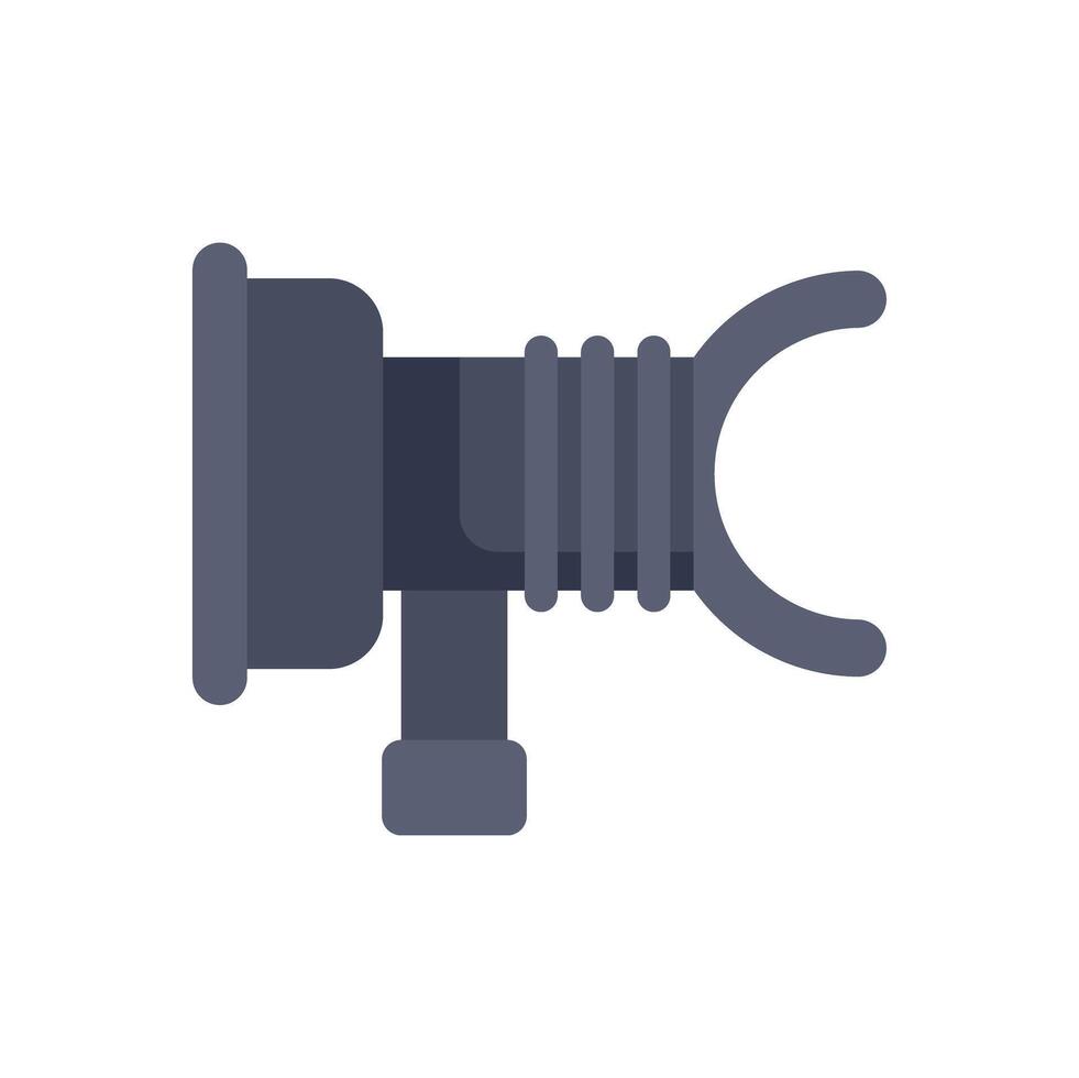 Diving second stage regulator for safe breathing underwater exploration vector