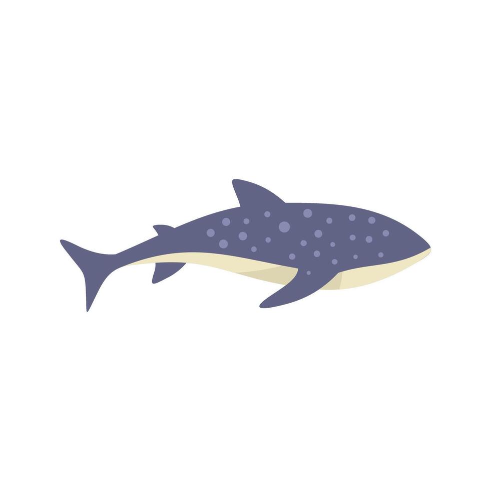 Whale shark swimming underwater marine wildlife illustration vector
