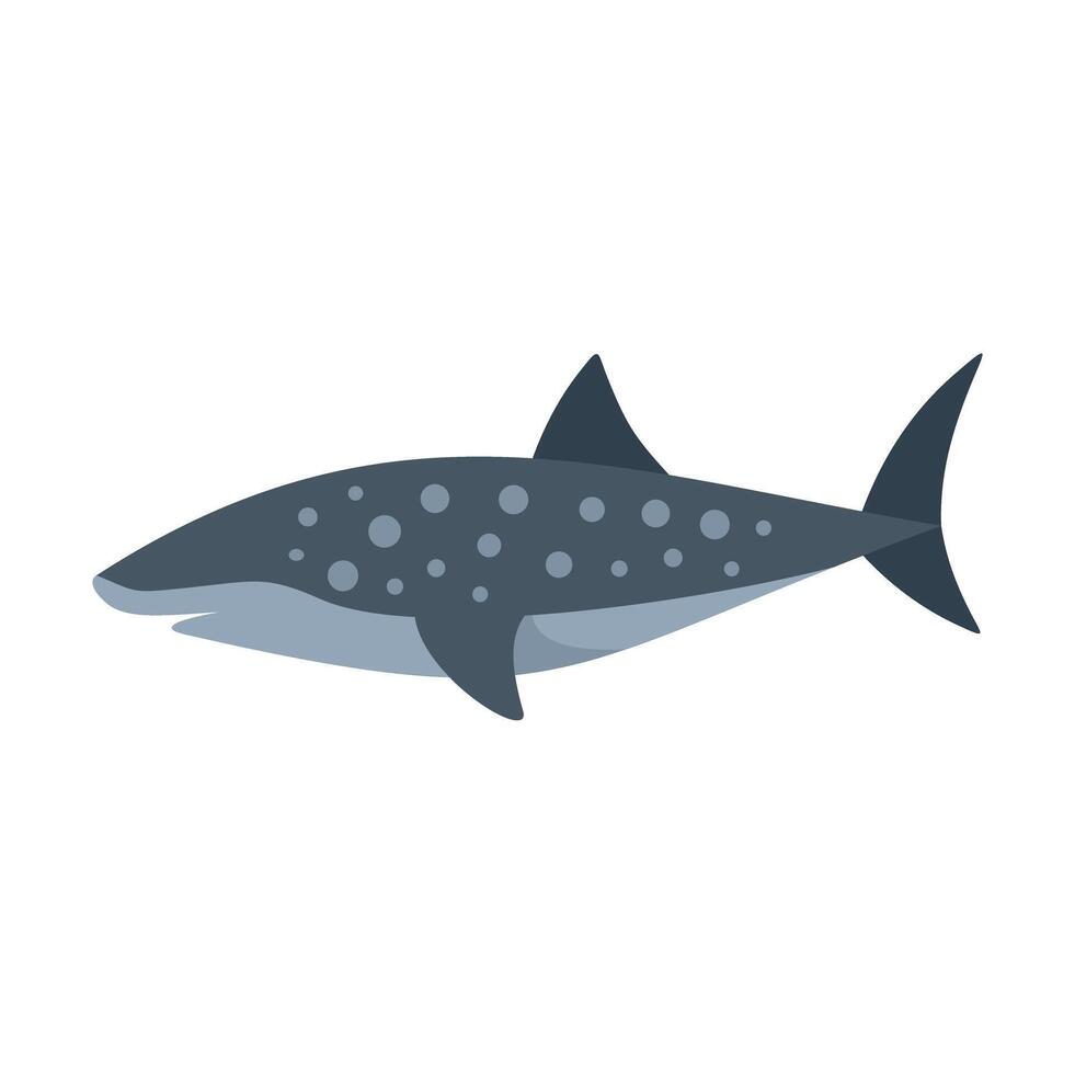 Whale shark swimming underwater marine life illustration vector