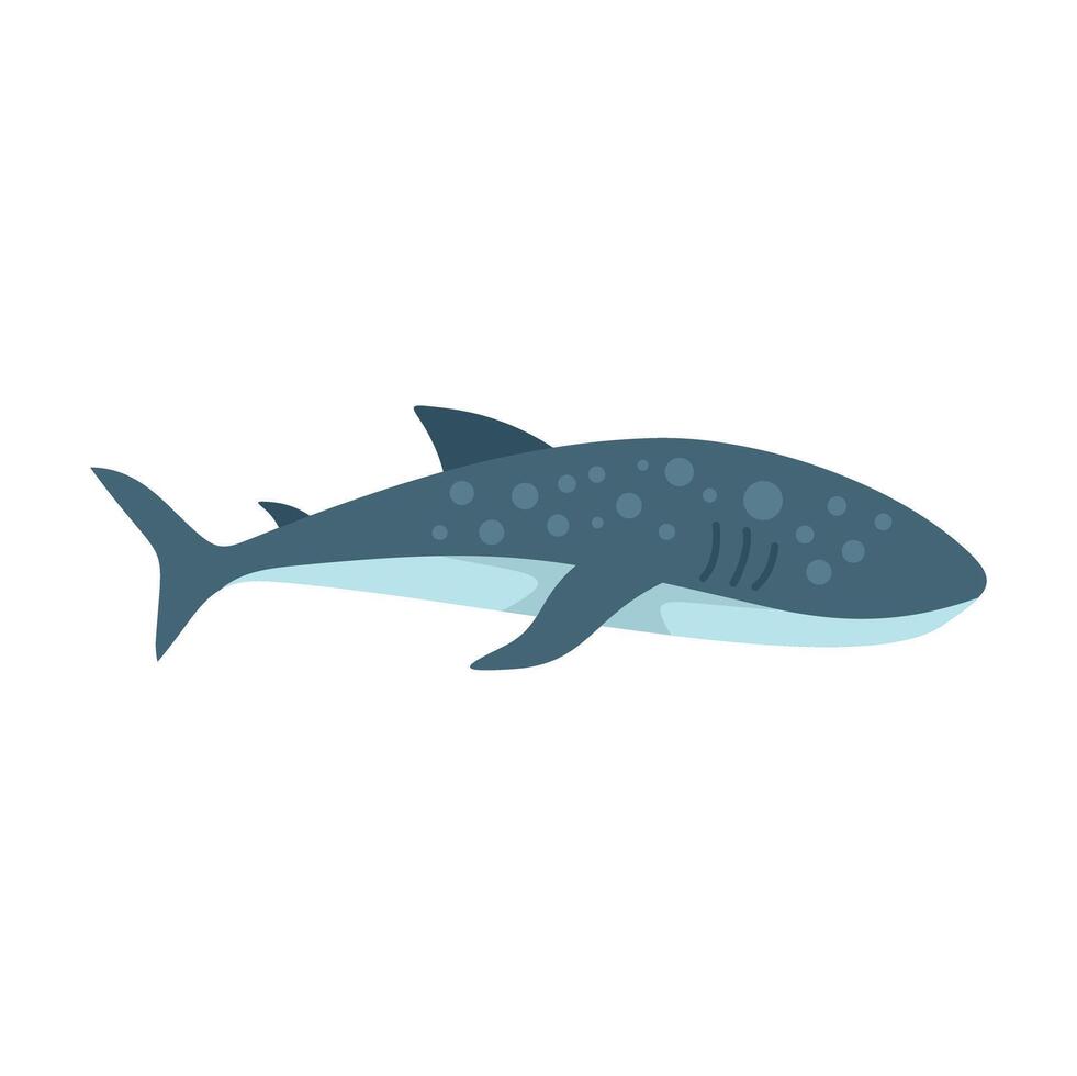 Whale shark swimming underwater with open mouth vector