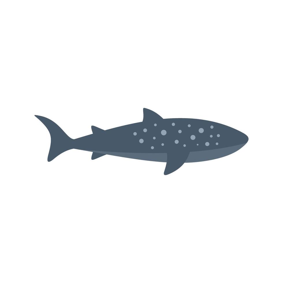 Whale shark swimming underwater marine wildlife illustration vector