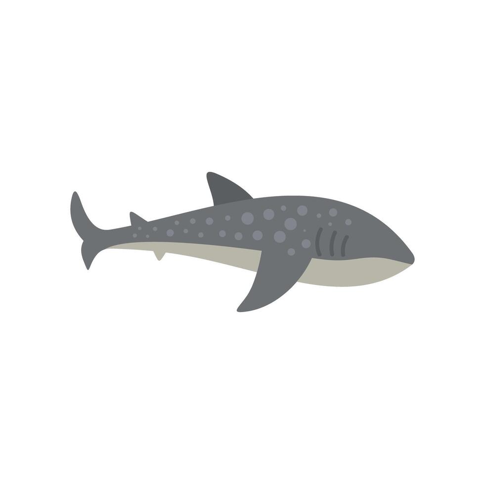 Whale shark swimming underwater with open mouth vector