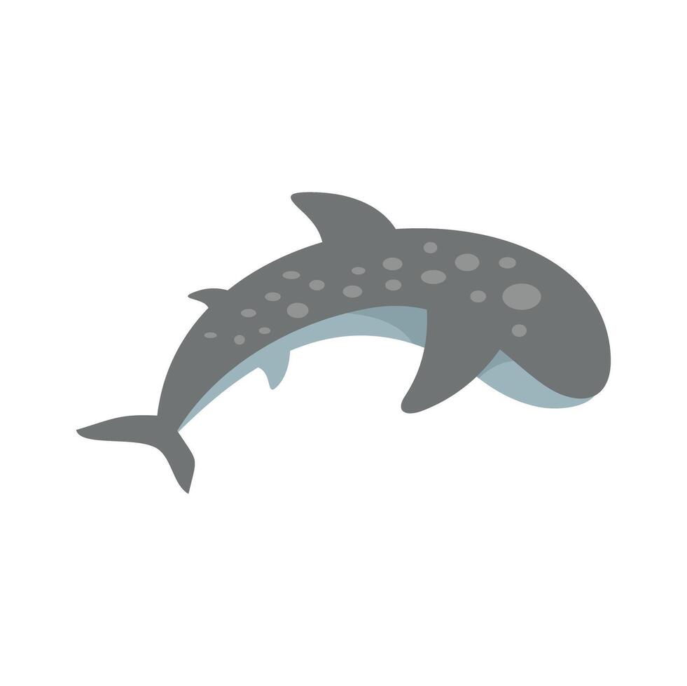 Whale shark swimming underwater marine wildlife illustration vector
