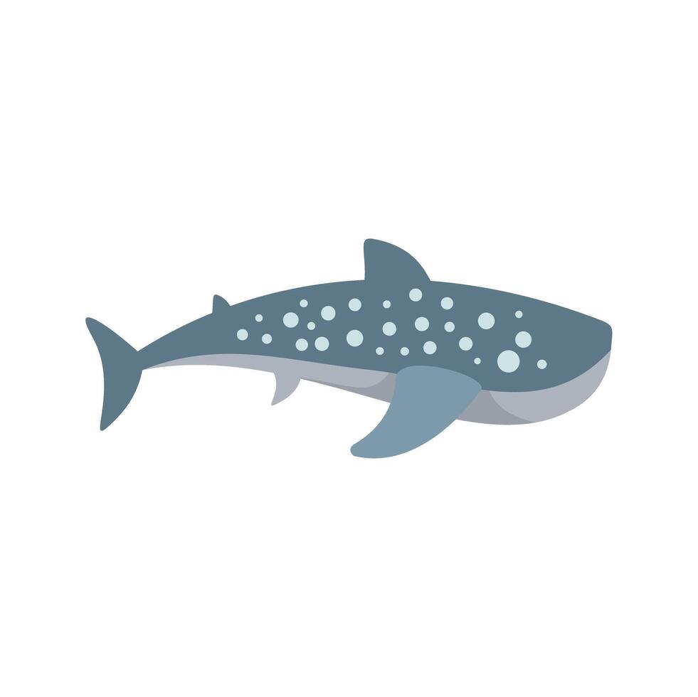 Whale shark swimming underwater marine wildlife illustration vector