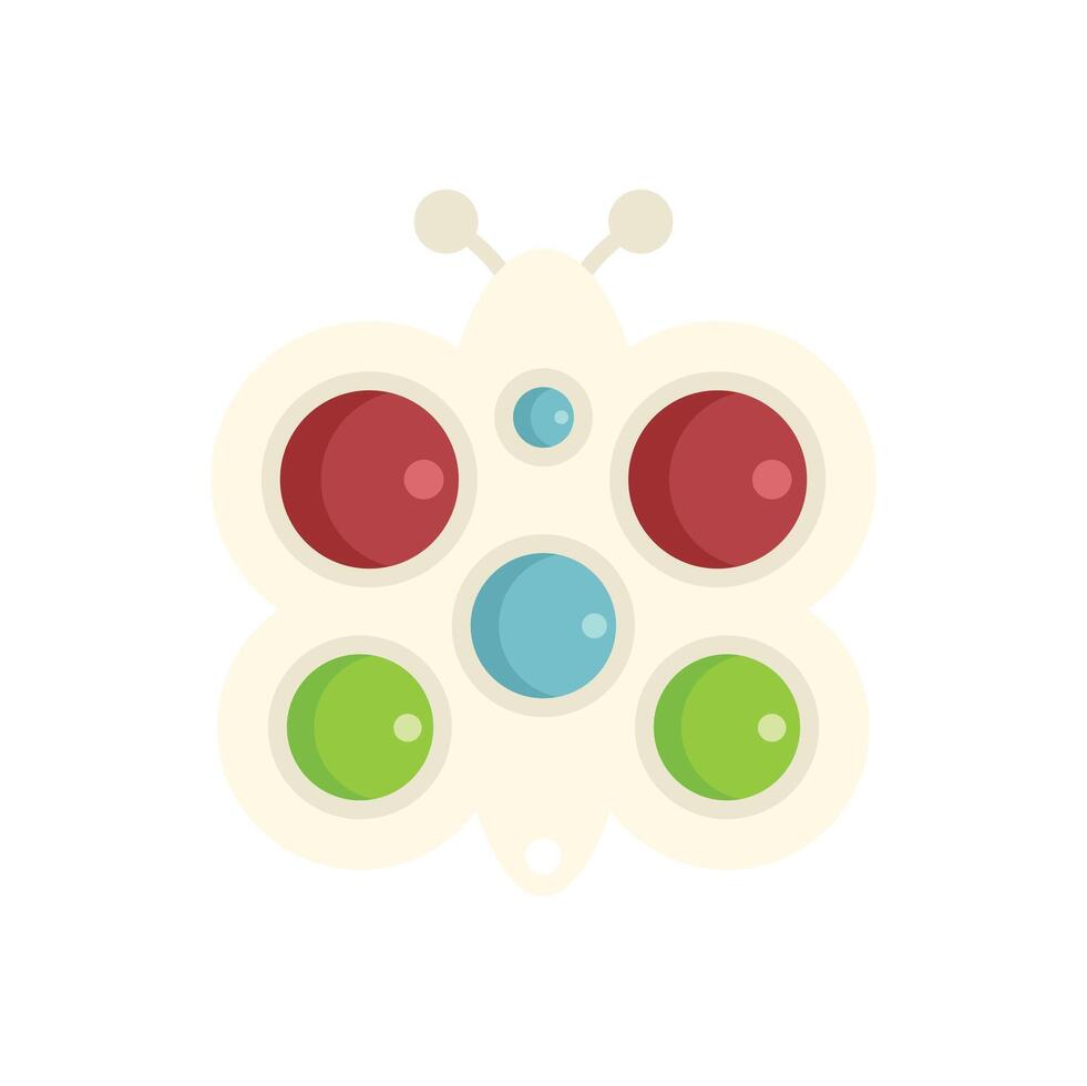 Butterfly shaped sensory pop it toy fidget for kids and adults vector