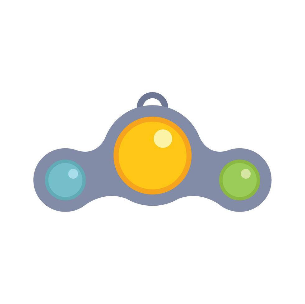 Simple dimple sensory toy with three colorful buttons vector