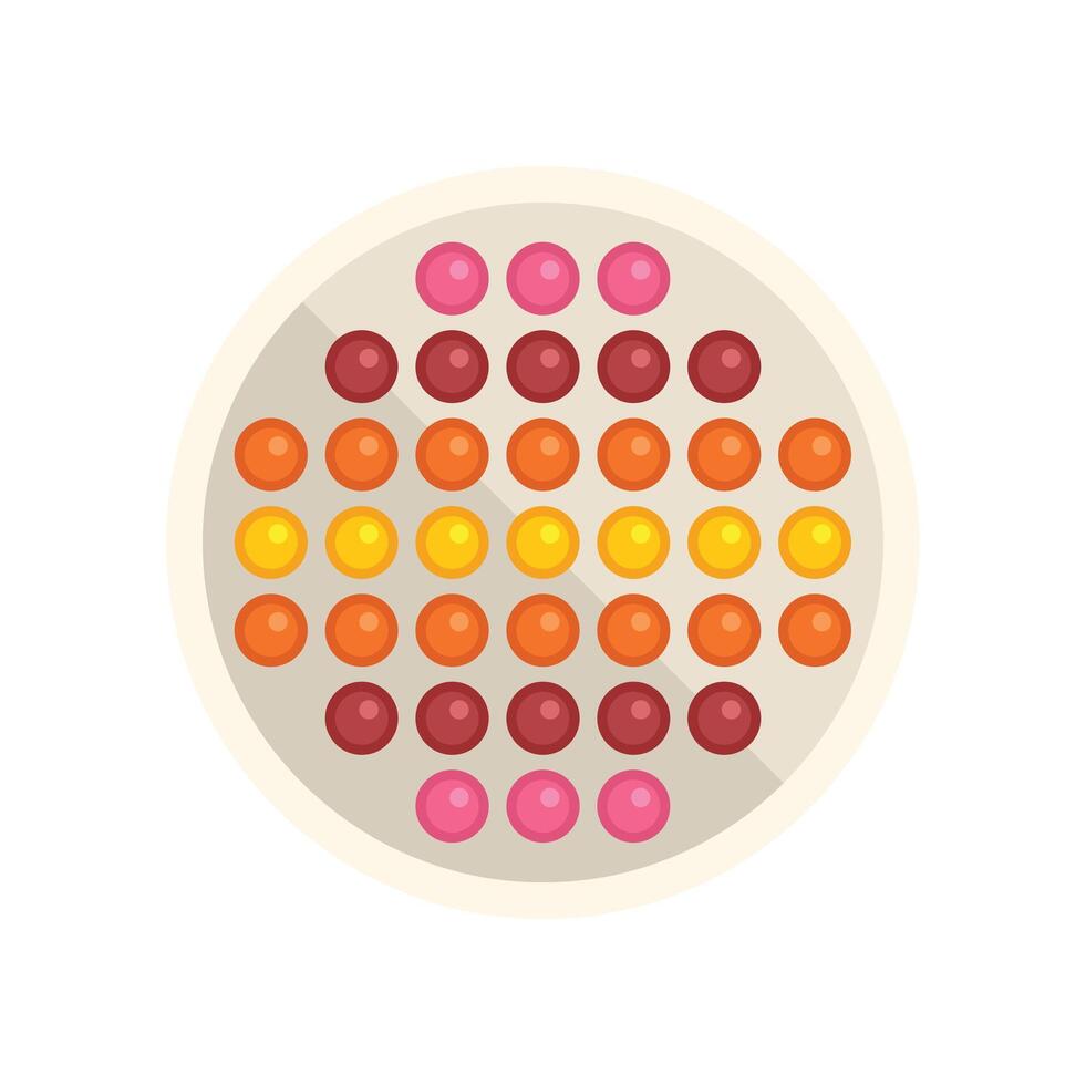 Pop it fidget toy with colorful bubbles for stress relief vector