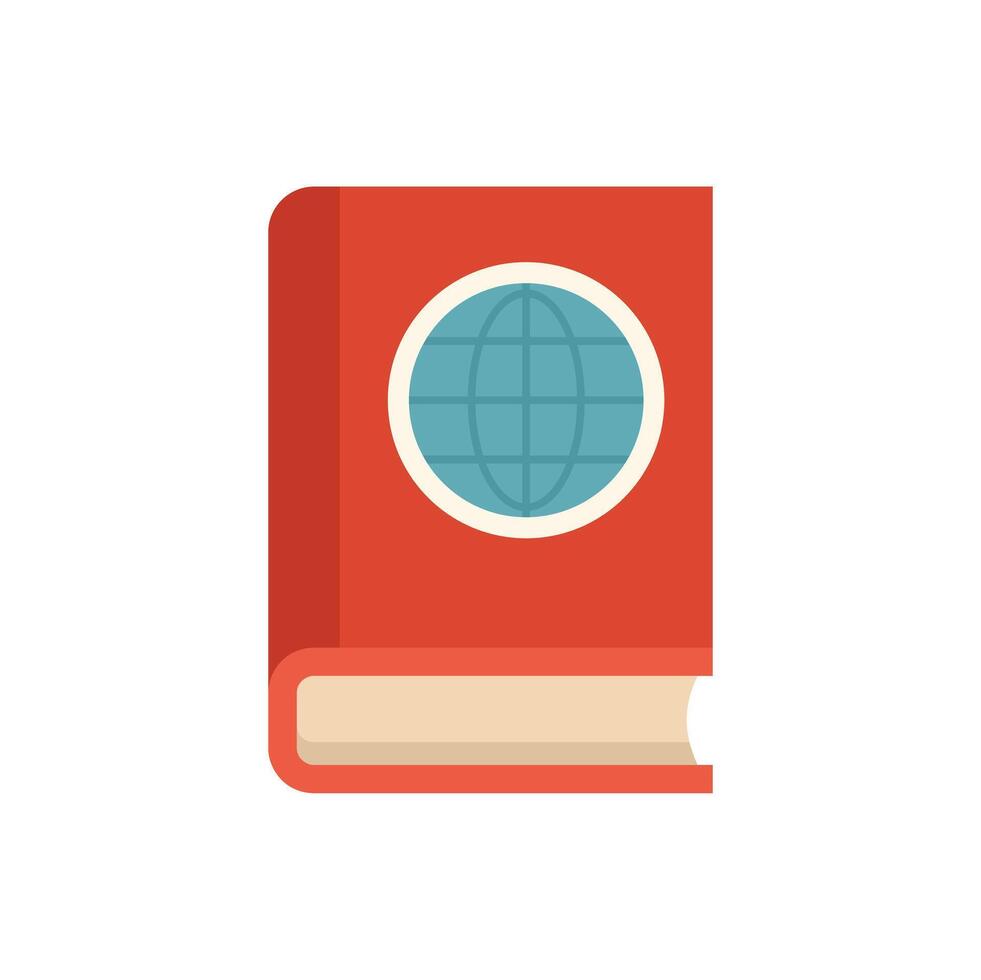 Red book showing global education and knowledge vector