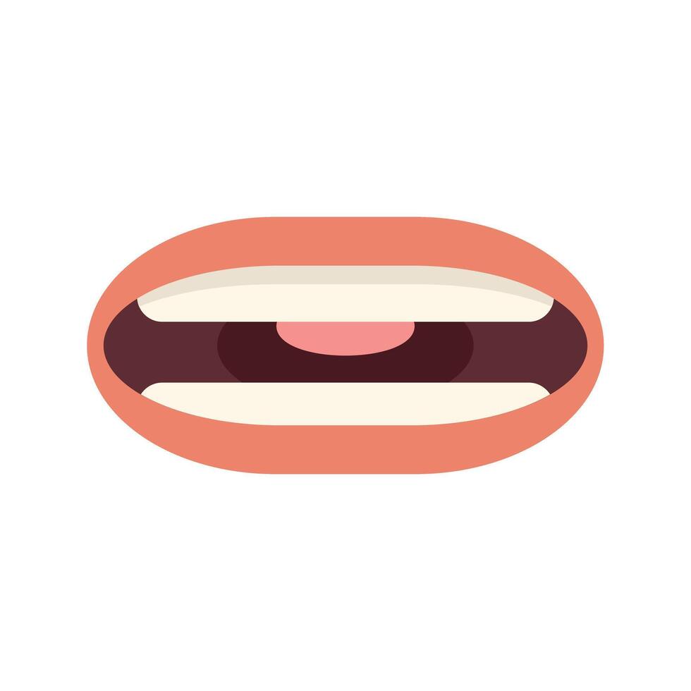 Simple vector illustration of a mouth talking
