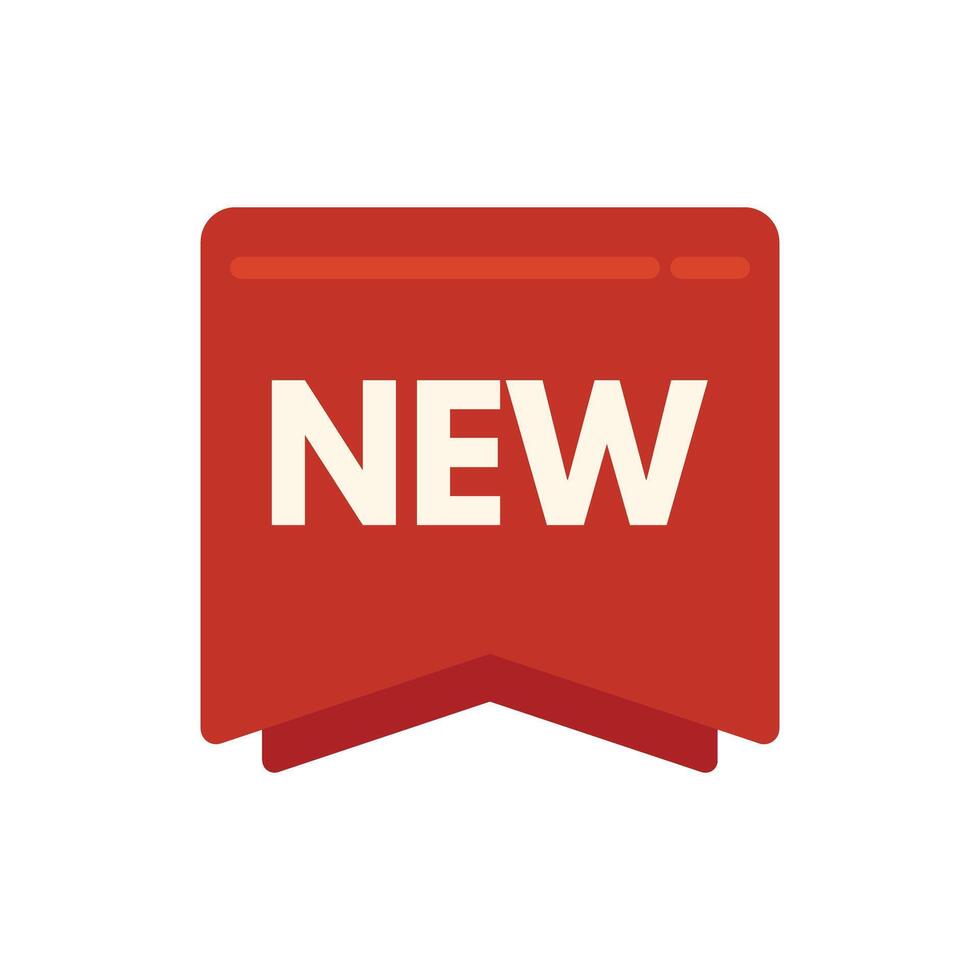Red banner ribbon showing new items or products vector