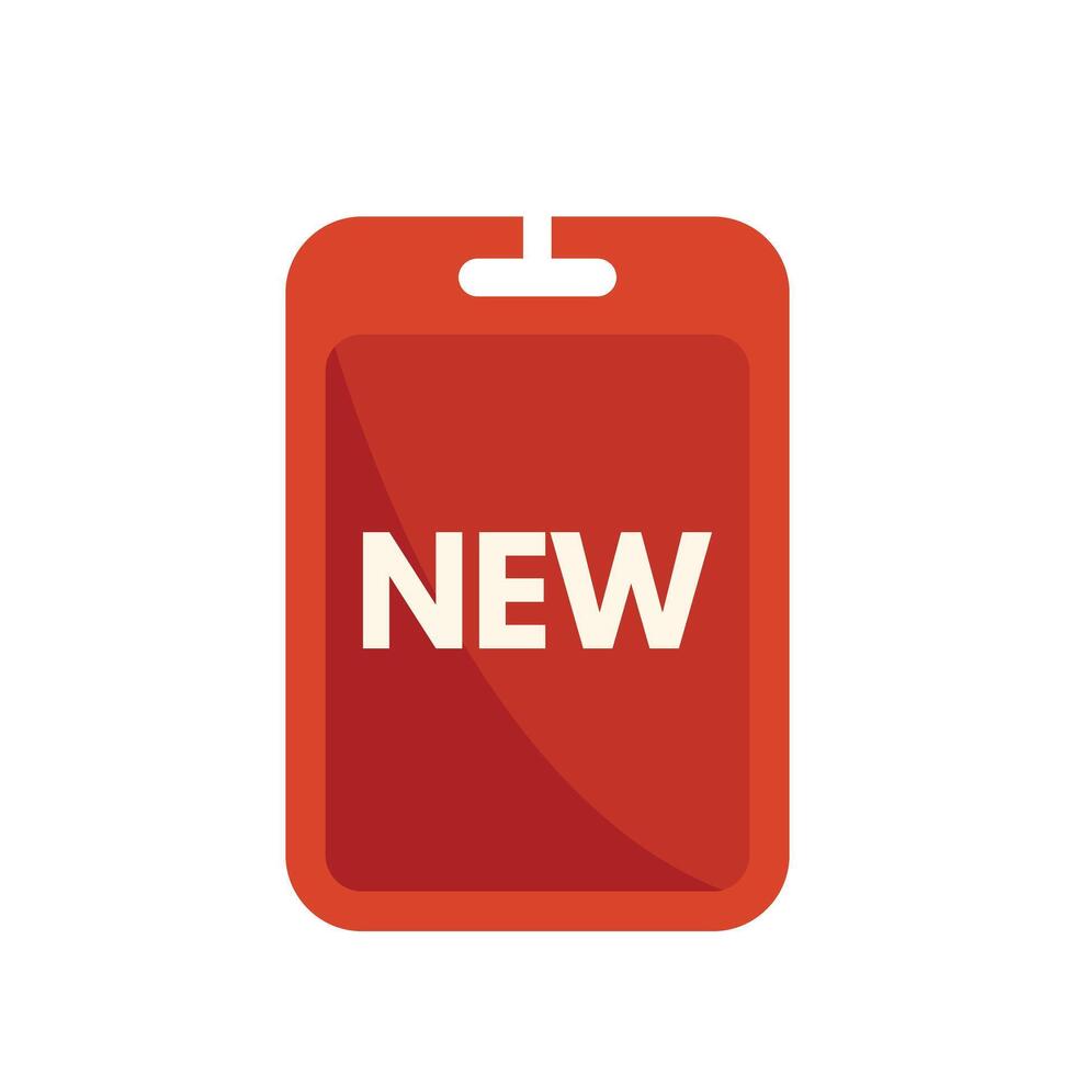 Red new arrival tag announcing new product vector