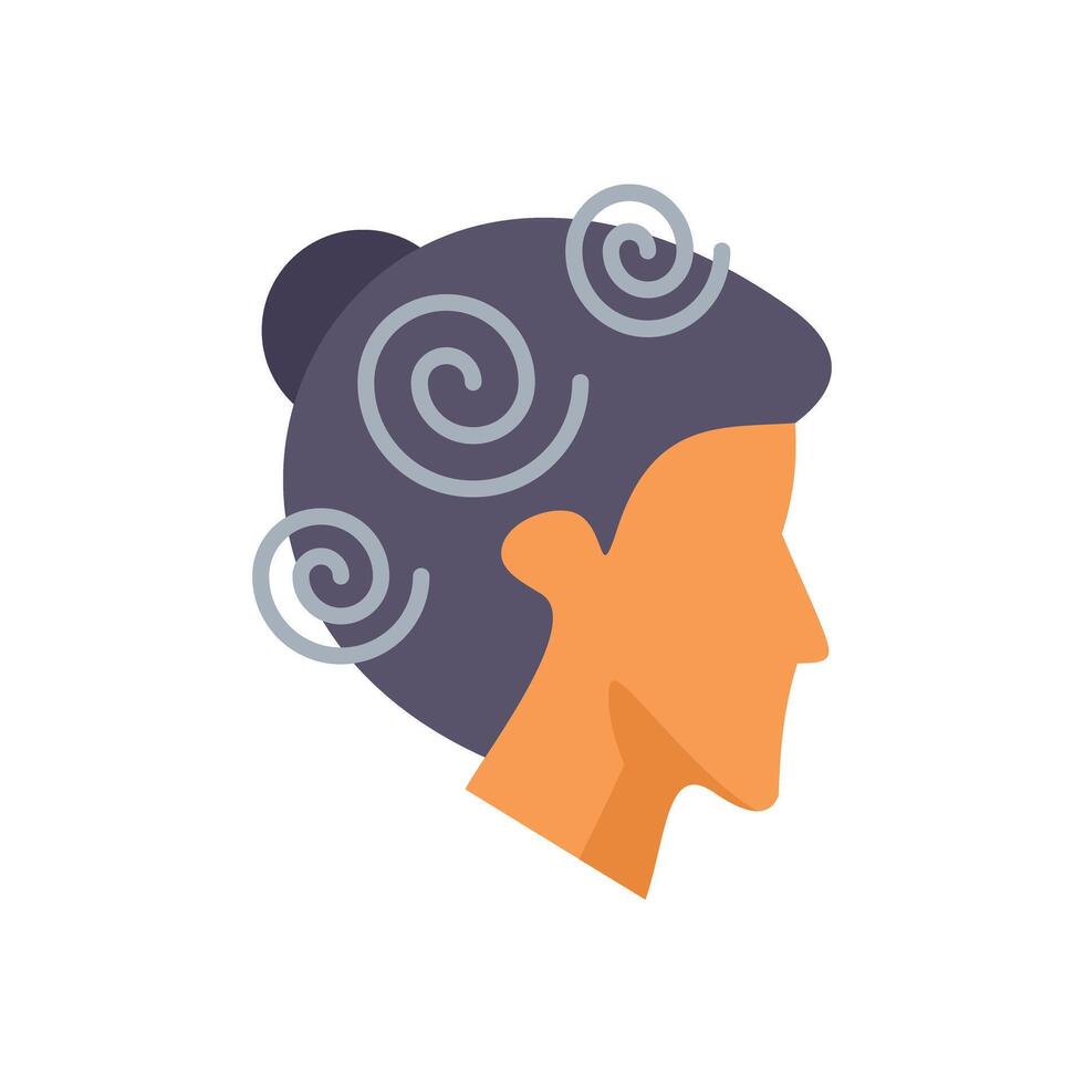 Woman feeling dizzy with vertigo dizziness symptom side view vector